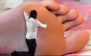 Barefoot Crushing Giantess Hunter (800) 601-6975